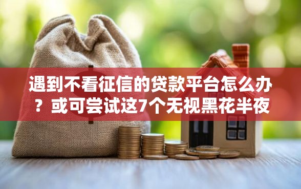 遇到不看征信的贷款平台怎么办？或可尝试这7个无视黑花半夜下款的网贷软件