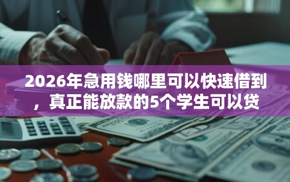 2026年急用钱哪里可以快速借到，真正能放款的5个学生可以贷款的平台推荐