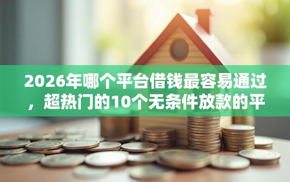 2026年哪个平台借钱最容易通过，超热门的10个无条件放款的平台5w推荐