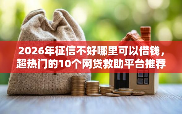 2026年征信不好哪里可以借钱，超热门的10个网贷救助平台推荐