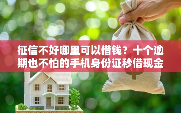 征信不好哪里可以借钱？十个逾期也不怕的手机身份证秒借现金的口子