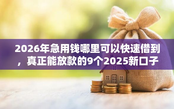 2026年急用钱哪里可以快速借到，真正能放款的9个2025新口子推荐