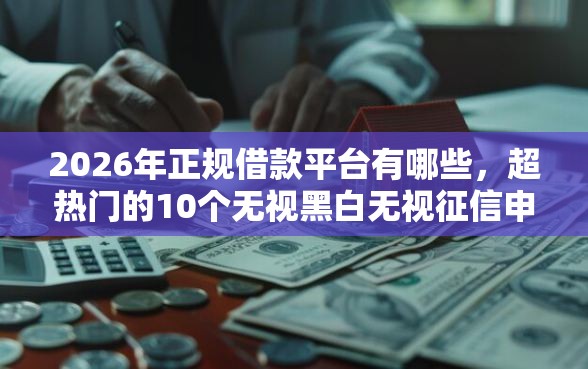 2026年正规借款平台有哪些，超热门的10个无视黑白无视征信申请就下款的平台推荐