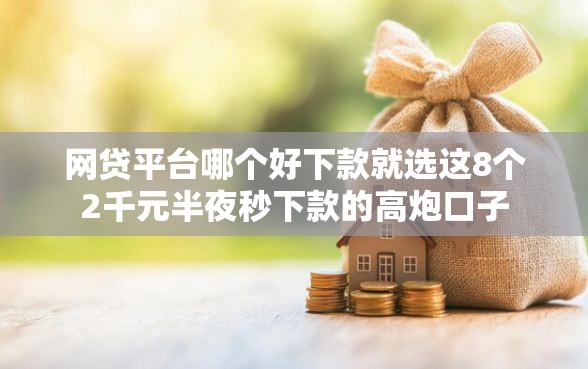 网贷平台哪个好下款就选这8个2千元半夜秒下款的高炮口子