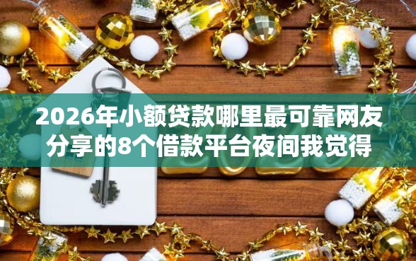 2026年小额贷款哪里最可靠网友分享的8个借款平台夜间我觉得不错！