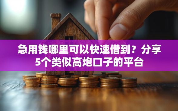 急用钱哪里可以快速借到？分享5个类似高炮口子的平台