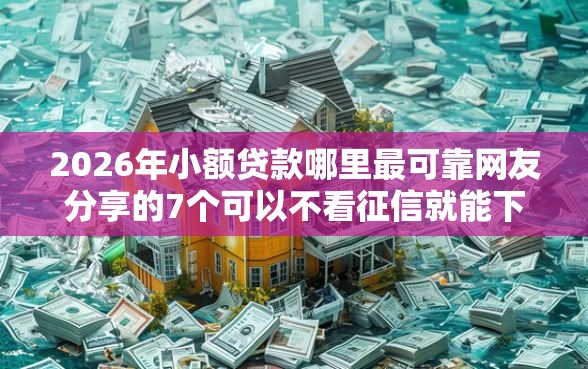 2026年小额贷款哪里最可靠网友分享的7个可以不看征信就能下款的软件我觉得不错！