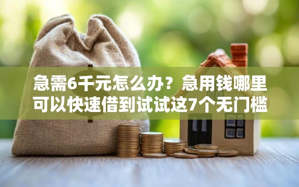 急需6千元怎么办?急用钱哪里可以快速借到试试这7个无门槛平台 急需6千元怎么办?急用钱哪里可以快速借到试试这7个无门槛平台