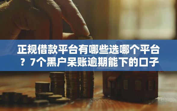 正规借款平台有哪些选哪个平台？7个黑户呆账逾期能下的口子推荐