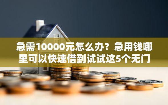 急需10000元怎么办？急用钱哪里可以快速借到试试这5个无门槛平台