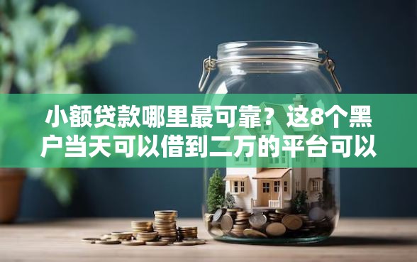 小额贷款哪里最可靠？这8个黑户当天可以借到二万的平台可以试试