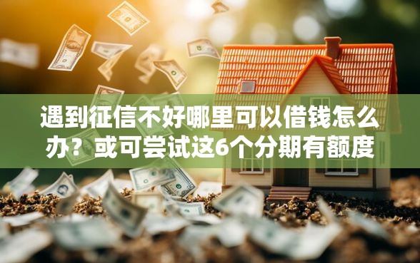 遇到征信不好哪里可以借钱怎么办？或可尝试这6个分期有额度的网贷软件
