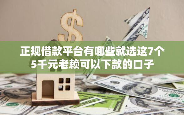 正规借款平台有哪些就选这7个5千元老赖可以下款的口子