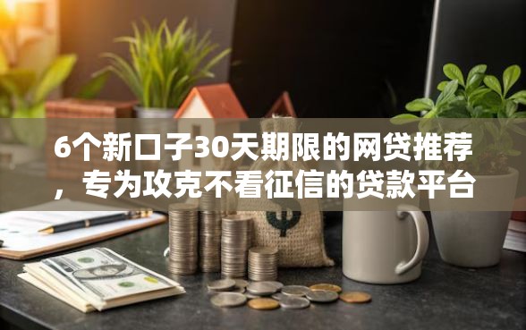 6个新口子30天期限的网贷推荐，专为攻克不看征信的贷款平台难题