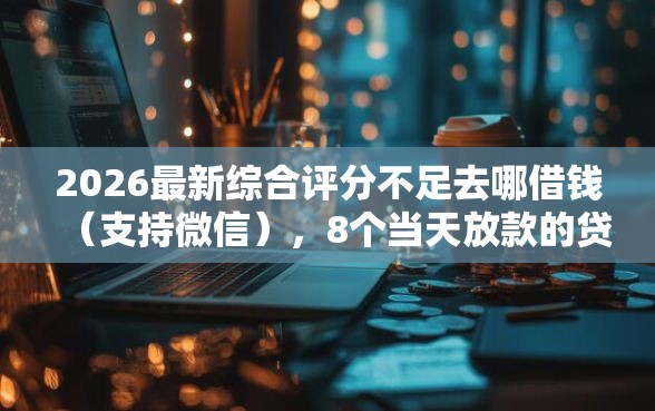 2026最新综合评分不足去哪借钱（支持微信），8个当天放款的贷款平台无私分享