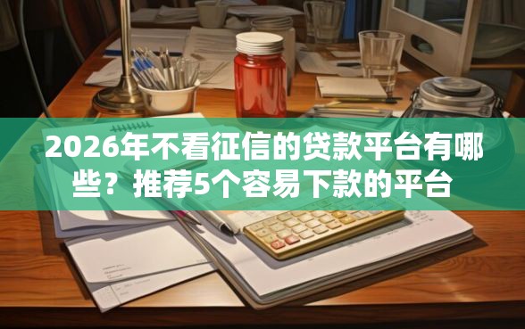2026年不看征信的贷款平台有哪些?推荐5个容易下款的平台 2026年不看征信的贷款平台有哪些?推荐5个容易下款的平台