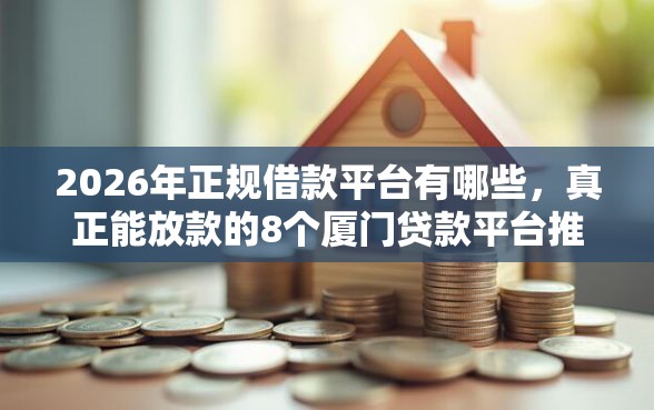 2026年正规借款平台有哪些，真正能放款的8个厦门贷款平台推荐