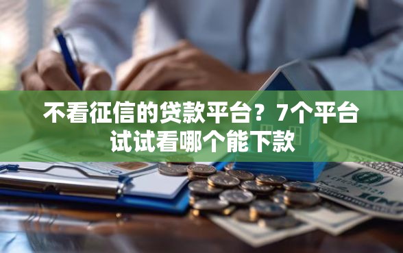 不看征信的贷款平台？7个平台试试看哪个能下款