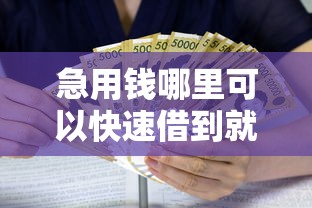 急用钱哪里可以快速借到就选这5个20000元平台贷款安全