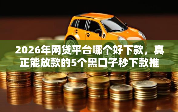 2026年网贷平台哪个好下款，真正能放款的5个黑口子秒下款推荐