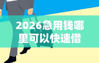 2026急用钱哪里可以快速借到，差20000元就选这6个平台