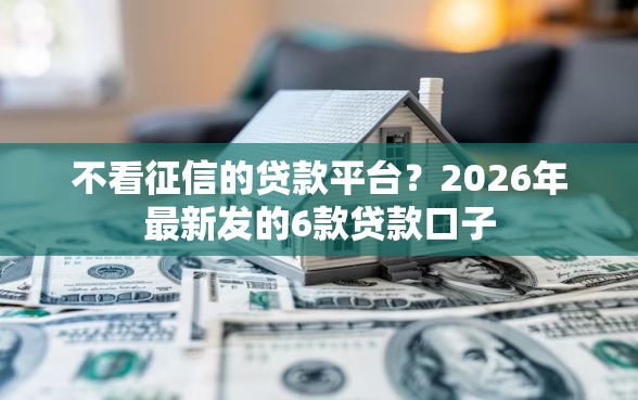 不看征信的贷款平台?2026年最新发的6款贷款口子 不看征信的贷款平台?2026年最新发的6款贷款口子