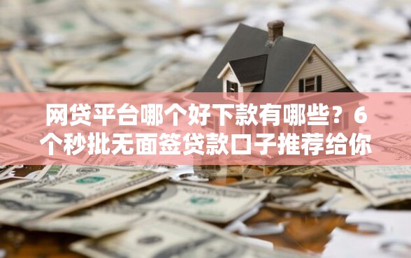 网贷平台哪个好下款有哪些？6个秒批无面签贷款口子推荐给你