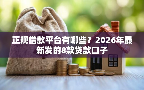 正规借款平台有哪些?2026年最新发的8款贷款口子 正规借款平台有哪些?2026年最新发的8款贷款口子