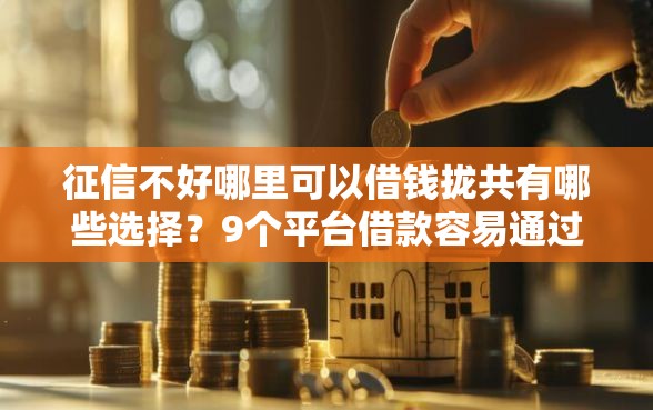 征信不好哪里可以借钱拢共有哪些选择？9个平台借款容易通过不看征信的详解