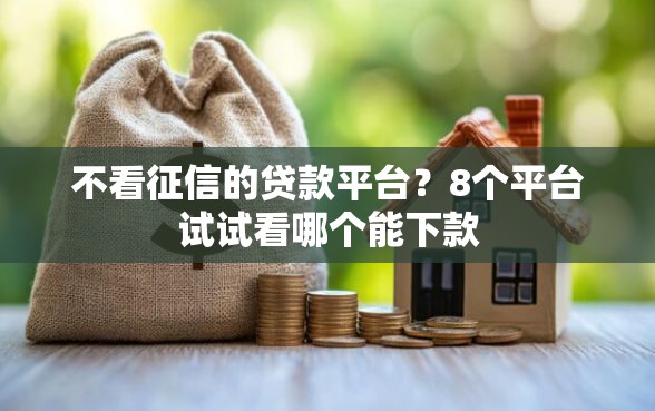 不看征信的贷款平台？8个平台试试看哪个能下款
