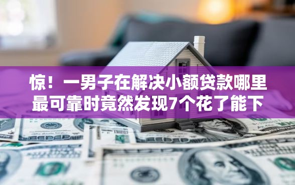 惊！一男子在解决小额贷款哪里最可靠时竟然发现7个花了能下款的口子，事后分享了出来