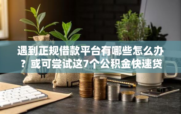 遇到正规借款平台有哪些怎么办？或可尝试这7个公积金快速贷款平台