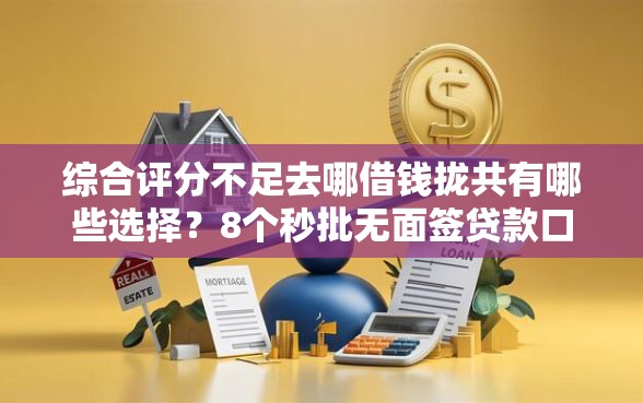 综合评分不足去哪借钱拢共有哪些选择？8个秒批无面签贷款口子详解