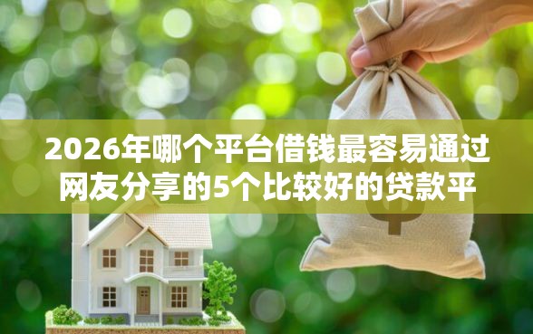 2026年哪个平台借钱最容易通过网友分享的5个比较好的贷款平台我觉得不错！
