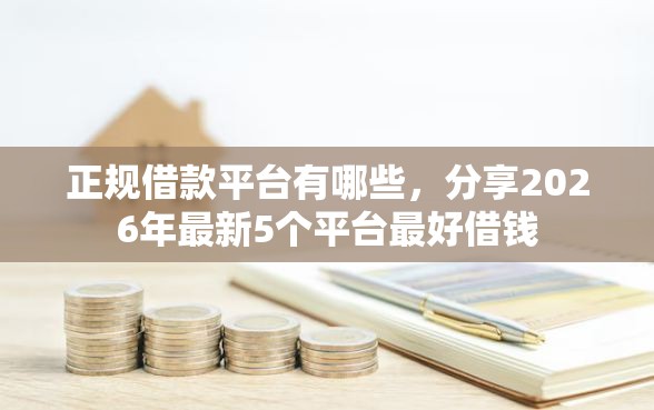 正规借款平台有哪些，分享2026年最新5个平台最好借钱