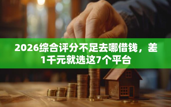 2026综合评分不足去哪借钱，差1千元就选这7个平台