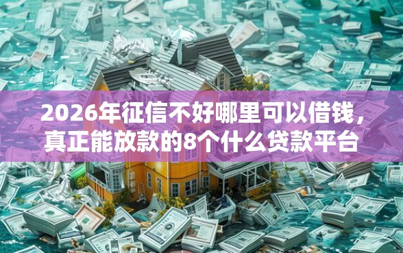 2026年征信不好哪里可以借钱，真正能放款的8个什么贷款平台额度高推荐