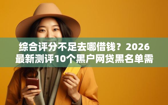 综合评分不足去哪借钱？2026最新测评10个黑户网贷黑名单需要2万能借款平台