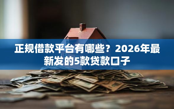 正规借款平台有哪些？2026年最新发的5款贷款口子