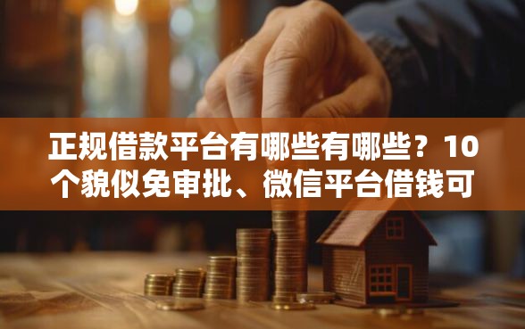 正规借款平台有哪些有哪些？10个貌似免审批、微信平台借钱可靠合集