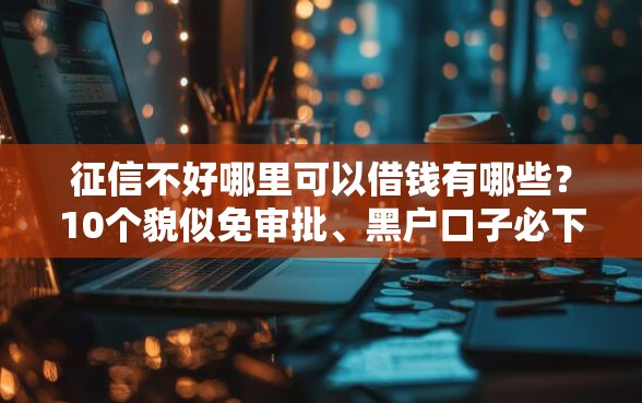 征信不好哪里可以借钱有哪些？10个貌似免审批、黑户口子必下款合集