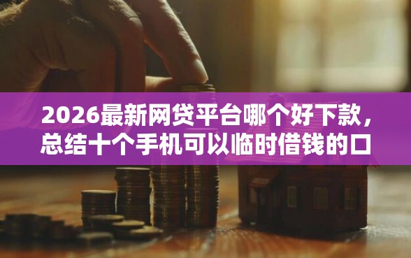 2026最新网贷平台哪个好下款，总结十个手机可以临时借钱的口子！