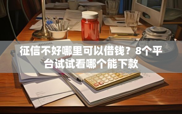 征信不好哪里可以借钱？8个平台试试看哪个能下款