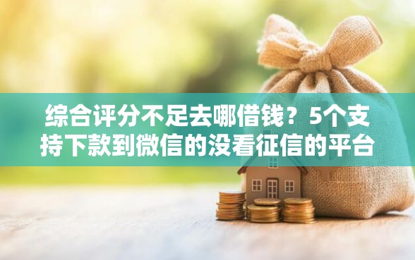 综合评分不足去哪借钱？5个支持下款到微信的没看征信的平台