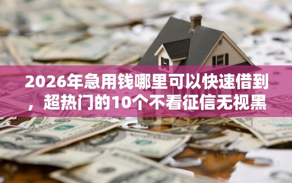 2026年急用钱哪里可以快速借到，超热门的10个不看征信无视黑白百分百下款口子推荐