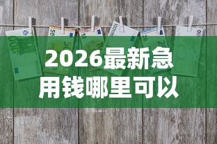 2026最新急用钱哪里可以快速借到，总结十个最新撸口子！