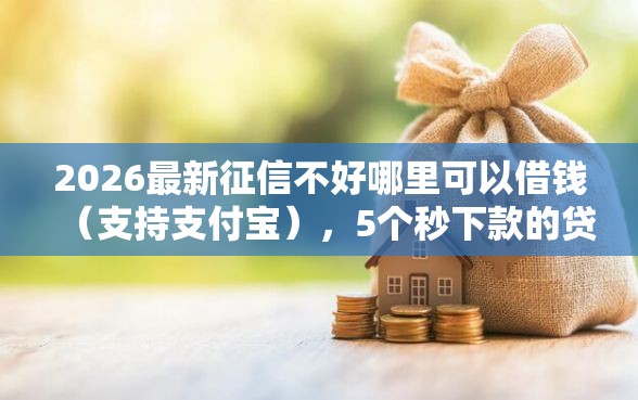 2026最新征信不好哪里可以借钱（支持支付宝），5个秒下款的贷款平台无私分享