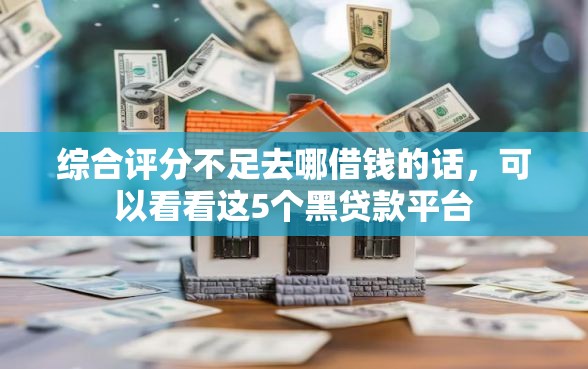 综合评分不足去哪借钱的话，可以看看这5个黑贷款平台