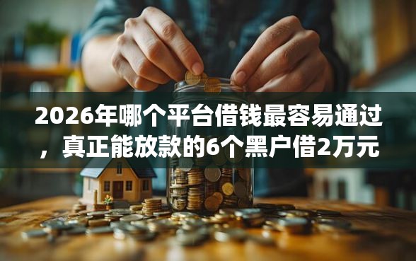 2026年哪个平台借钱最容易通过，真正能放款的6个黑户借2万元秒下网贷口子app推荐