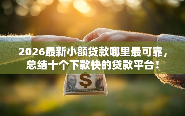 2026最新小额贷款哪里最可靠，总结十个下款快的贷款平台！